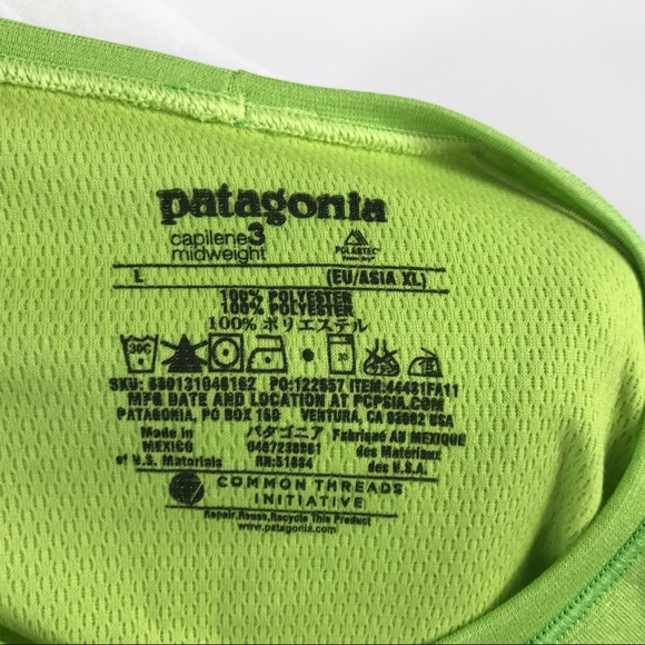 PATAGONIA Capilene Midweight Green Womens LARGE - Picture 4 of 4